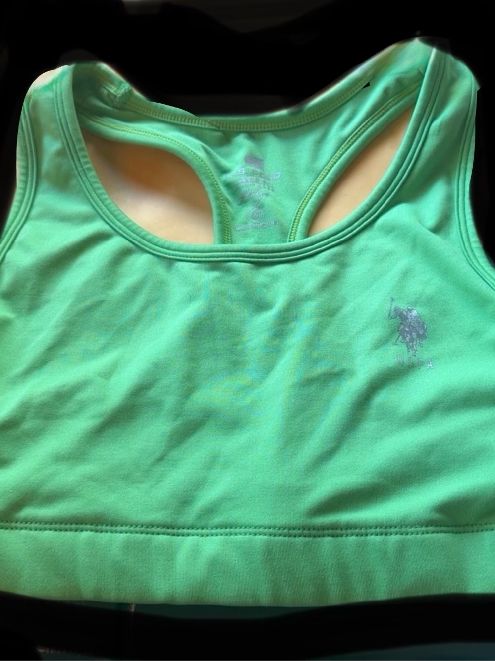 U.S. Polo Assn. Mint Green Racerback Sports Bra